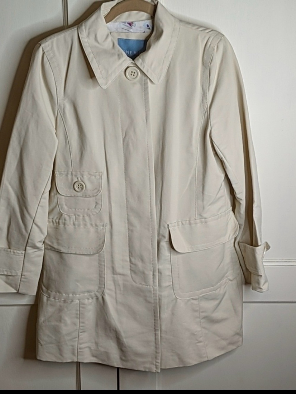 Nine West Cream Trench Coat